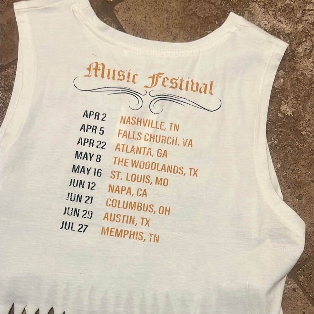 Nashville Music Festival Fringe Tank Top - White - Picture 3 of 3